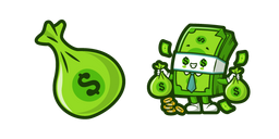 Курсор Cute Bill Stack and Money Bag