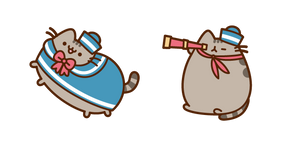 Pusheen Sailor with a Spyglass Cursor