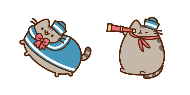 Pusheen Marin avec Longue-Vue Cursor