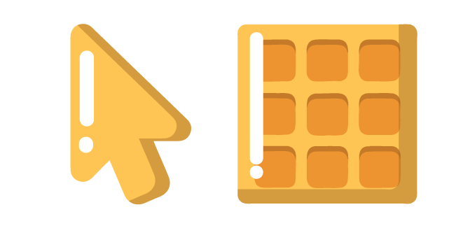 Minimal Yellow Waffle Cursor