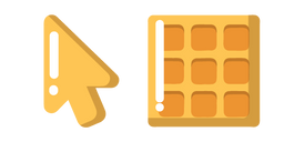 Minimal Yellow Waffle Cursor