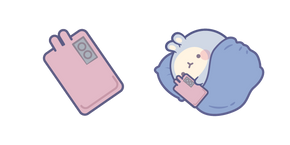 Sleepy Molang with a Phone Cursor