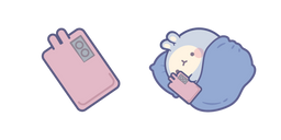 Sleepy Molang with a Phone Cursor