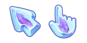 Materials Glass with a Feather Cursor