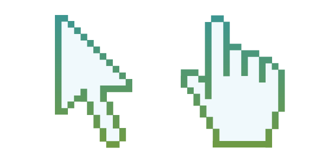Snowdrops Green Pixel Cursor