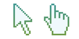 Snowdrops Green Pixel Cursor