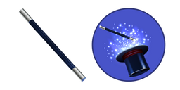 Magicien : Baguette et Chapeau Haut de Forme Curseur