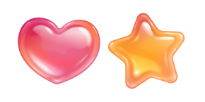 Jelly Heart and Star Cursor
