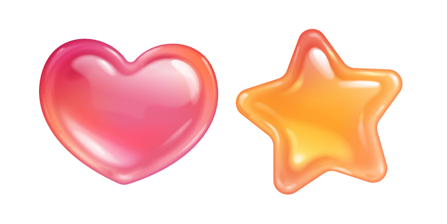Jelly Heart and Star Cursor