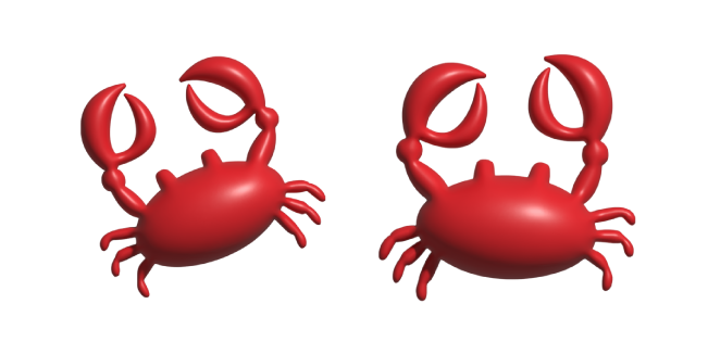 Simple 3D Red Crab Cursor