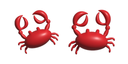 Simple 3D Red Crab Cursor
