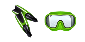 Swim Fins and Diving Mask Cursor