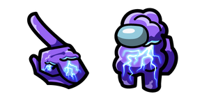Among Us Purple Thundercloud Character Cursor