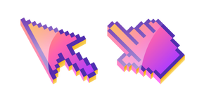 3D Sunset Pixel Cursor