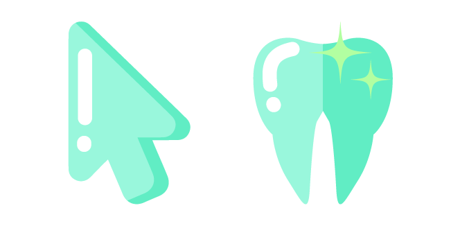 Minimal Cyan Tooth Cursor