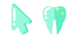 Minimal Cyan Tooth Cursor