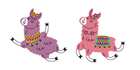 Курсор VSCO Girl Purple and Pink Llamas