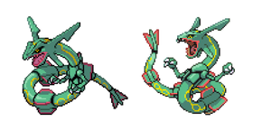 Pokemon Rayquaza Pixel Cursor