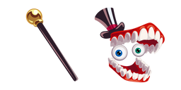 The Amazing Digital Circus Caine and Staff Cursor
