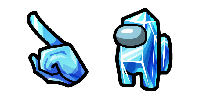 Among Us Shiny Blue Diamond Character Cursor