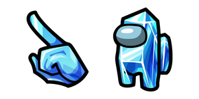 Among Us Personaje Diamante Azul Brillante cursor