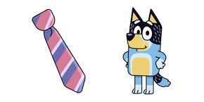 Bluey Bandit Heeler y una Corbata cursor