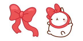 Курсор Molang with a Red Ribbon