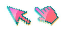 3D Flamenco Rosa Pixel cursor