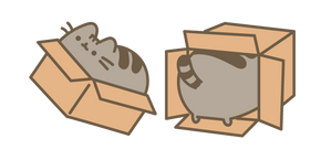 Pusheen Cachant dans une Boîte Curseur