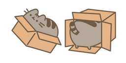 Курсор Pusheen Hiding in a Box