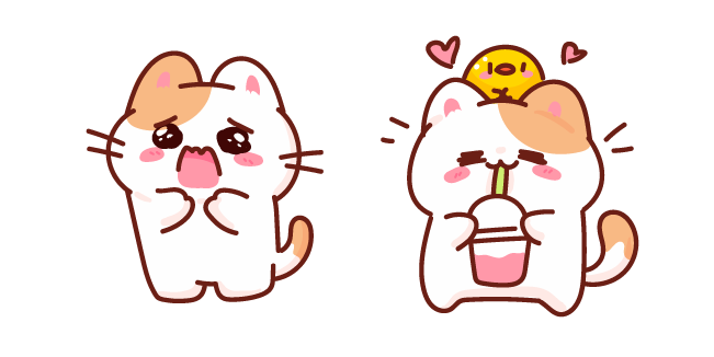 Cute Panicking and Happy Cat курсор
