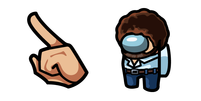 Among Us Beige Bob Ross Character курсор