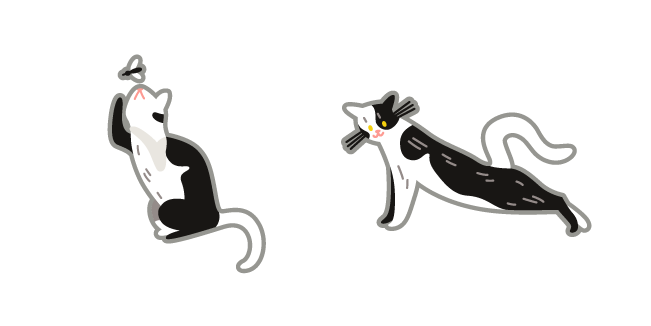 Cat Stretching and Catching a Fly Cursor