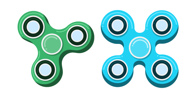 Green and Blue Spinner Toys Cursor