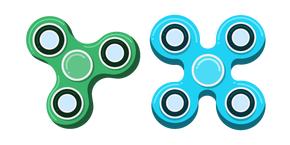 Green and Blue Spinner Toys Cursor