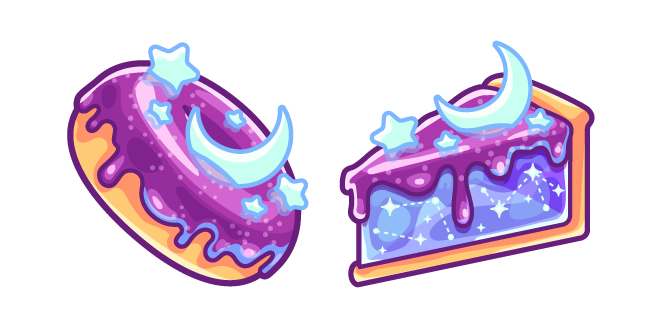 Cute Cosmic Donut and Cake Cursor