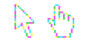 Курсор White Icing with Colorful Sparkles Pixel