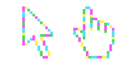Курсор White Icing with Colorful Sparkles Pixel