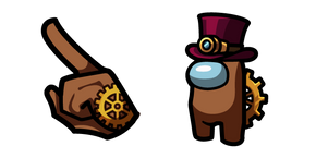 Курсор Among Us Brown Steampunk Character