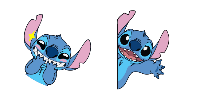 Lilo & Stitch Happy Stitch Waving his Hand курсор