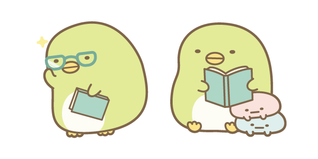San-X Sumikko Gurashi Penguin con un Libro Cursor