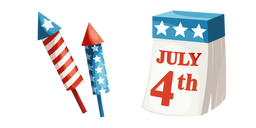 Курсор Independence Day Fireworks and Calendar