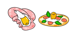 Gudetama on Ham Slices and Pizza Cursor
