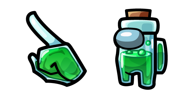 Among Us Green Poison Character Cursor