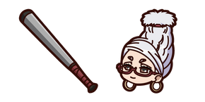 Chibi Dandadan Seiko Ayase et Batte Nessie Curseur