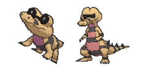 Курсор Pokemon Sandile and Krokorok Pixel