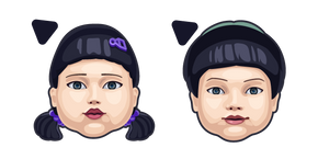 Squid Game 3 Young-hee and Cheol-su Dolls Cursor