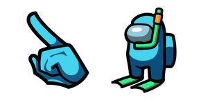 Курсор Among Us Cyan Diver Character