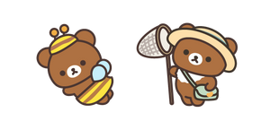San-X Rilakkuma Chairoikoguma Jouant dans un Jardin Curseur