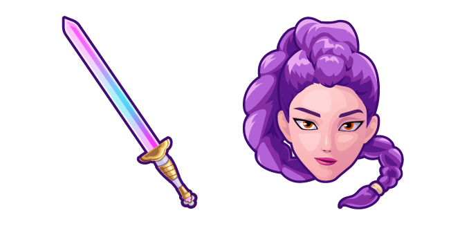 KPop Demon Hunters Rumi Nim y una Espada Cursor